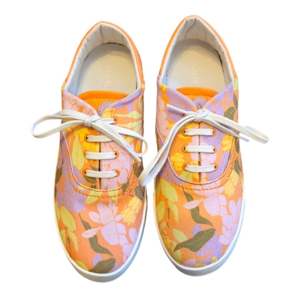 OluKai Floral Sneakers - Orange, Pink, Yellow